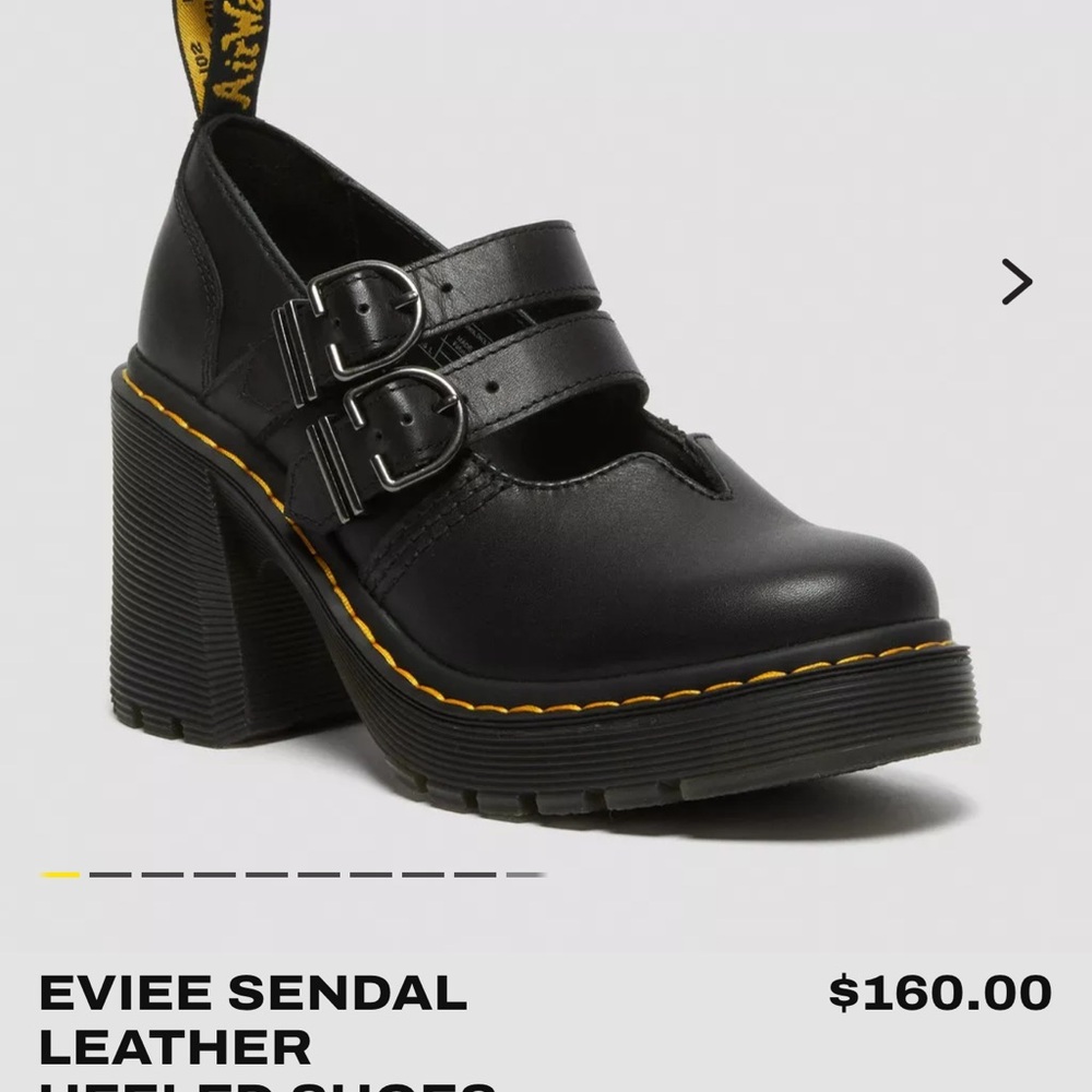 Dr Martens EVIEE SENDAL LEATHER HEELED SHOES - Picture 13 of 13